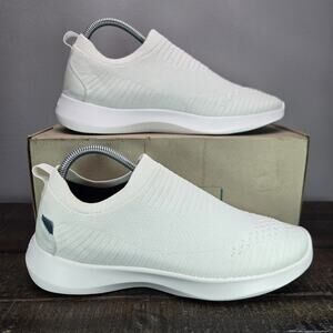 Vessi White Slip-On Knit Athletic Sneakers